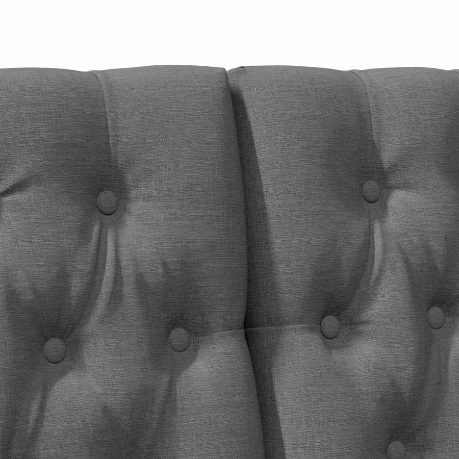 Tête de lit capitonnée Gris foncé 180 cm Pin massif - 7