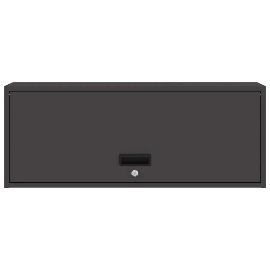 Armoire murale pour garage Noir 90 x 33 x 35 cm - 6