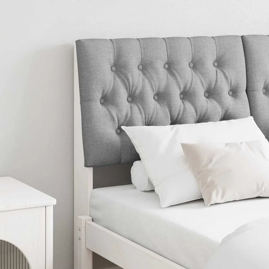 Tête de lit capitonnée Gris clair 160 cm Pin massif