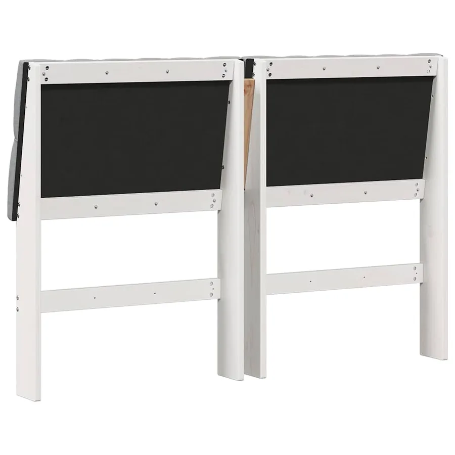 Tête de lit capitonnée Gris clair 160 cm Pin massif - 6
