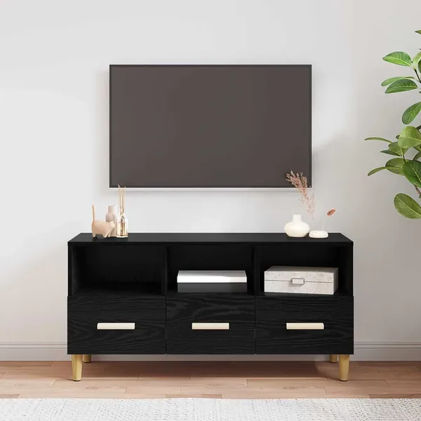 Meuble TV Chêne noir 102 x 36 x 50 cm Bois d'ingénierie