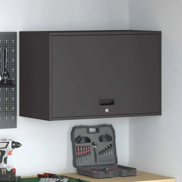 Armoire murale pour garage Noir 80 x 40 x 53 cm