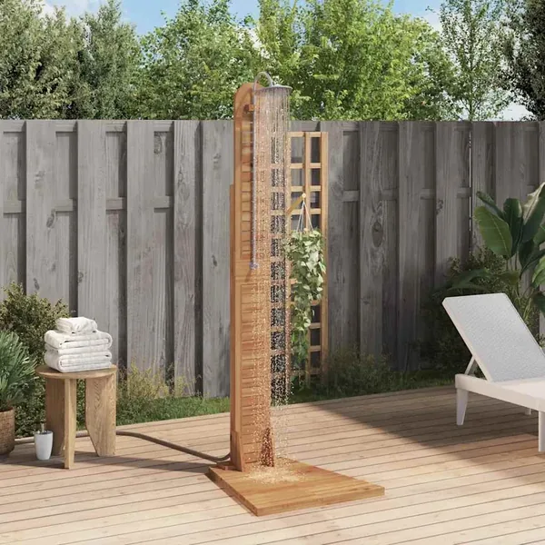 Douche de jardin teck massif 70x75x204 cm
