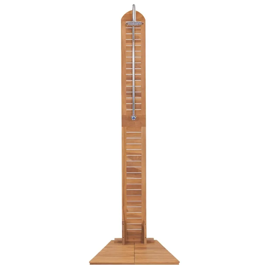 Garden Shower Solid Teak 70x75x204 cm - 4