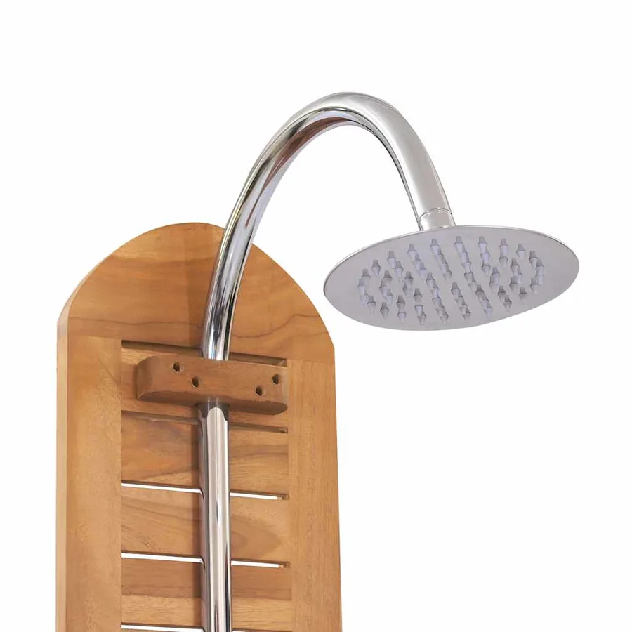 Douche de jardin teck massif 70x75x204 cm - 6