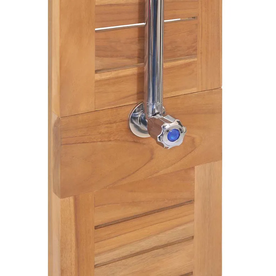 Douche de jardin teck massif 70x75x204 cm - 7