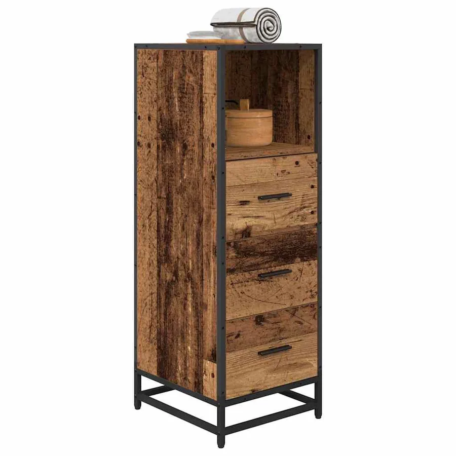 Ensemble de mobilier de salle de bain avec tiroir Bois Ancien - 3