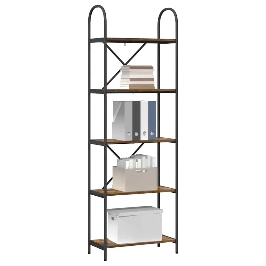 Étagère Chêne fumé 60 x 30 x 183 cm Bois d'ingénierie - 3