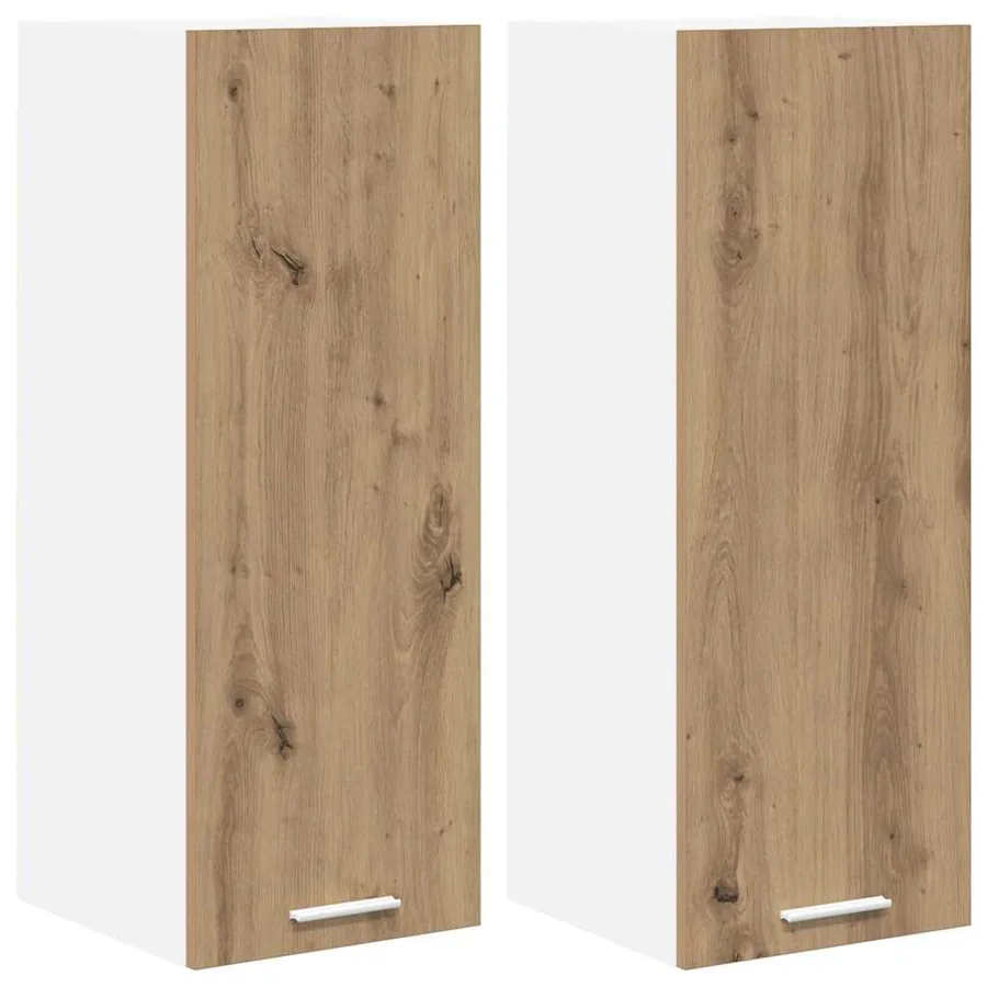 Armoire suspendue 2 pcs Chêne Artisan et Blanc 30 x 31 x 80 cm - 2