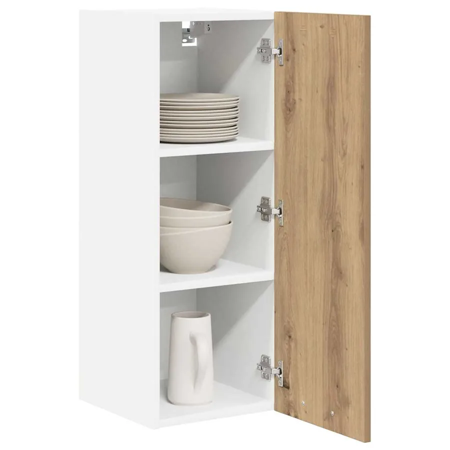 Armoire suspendue 2 pcs Chêne Artisan et Blanc 30 x 31 x 80 cm - 3