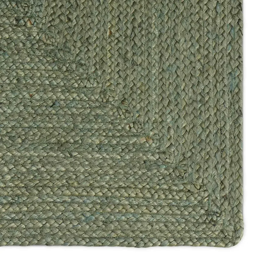 Tapis de surface Rectangulaire Vert olive 60 x 200 cm Jute - 2