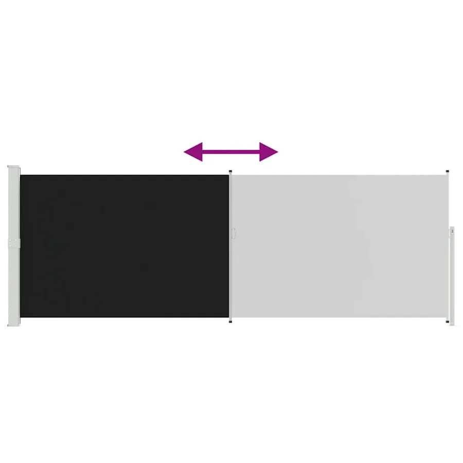 Auvent latéral rétractable 160 x 500 cm Noir - 8