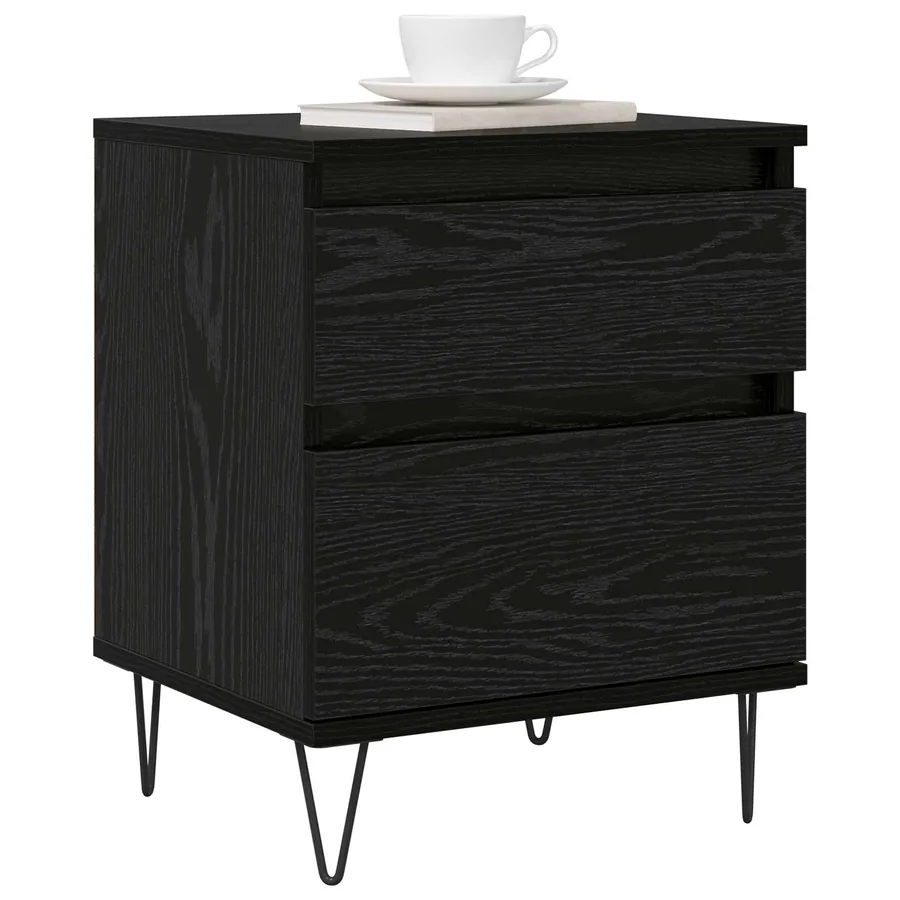 Armoire de lit Chêne noir 40 x 35 x 50 cm Bois d'ingénierie - 3