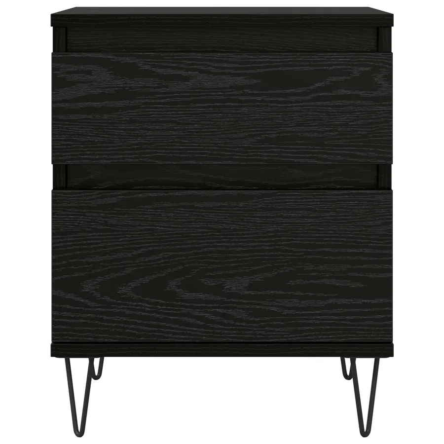Armoire de lit Chêne noir 40 x 35 x 50 cm Bois d'ingénierie - 6