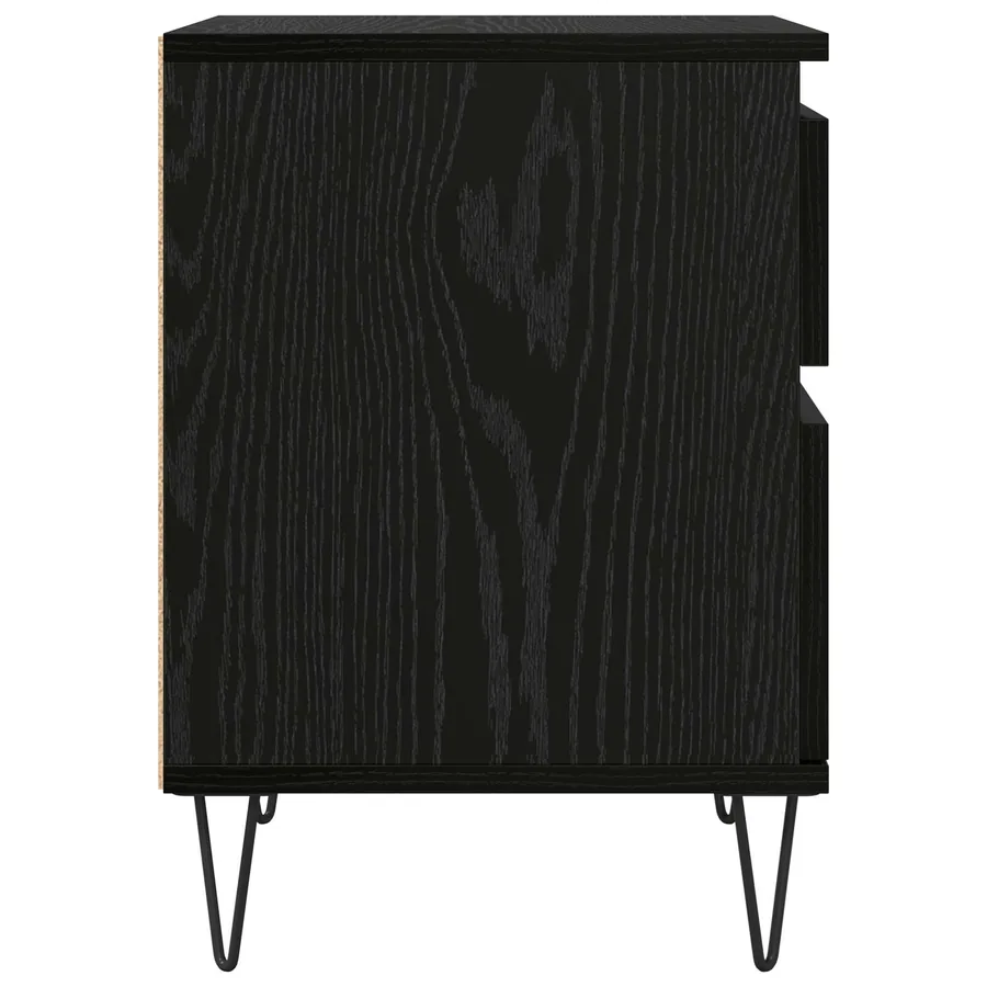Armoire de lit Chêne noir 40 x 35 x 50 cm Bois d'ingénierie - 7
