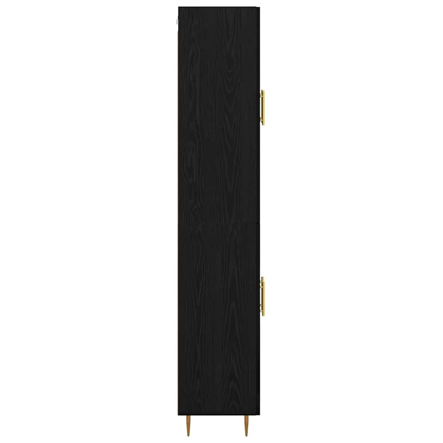 Haut Armoire Chêne noir 69,5 x 34 x 180 cm Bois d'ingénierie - 9