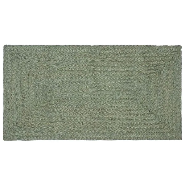 Tapis de surface Rectangulaire Vert olive 80 x 150 cm Jute