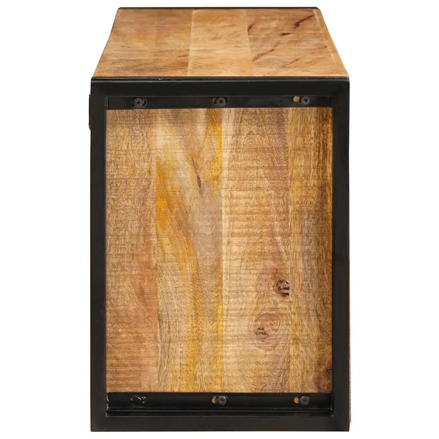 Étagère à vin 100 x 45 x 33 cm Bois de mangue brut solide - 5
