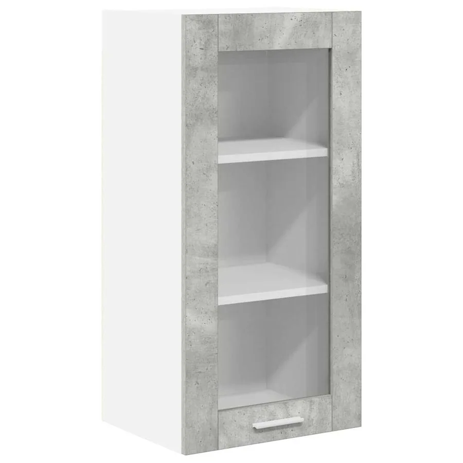 Armoire suspendue Gris béton 40 x 31 x 80 cm Bois d'ingénierie - 2