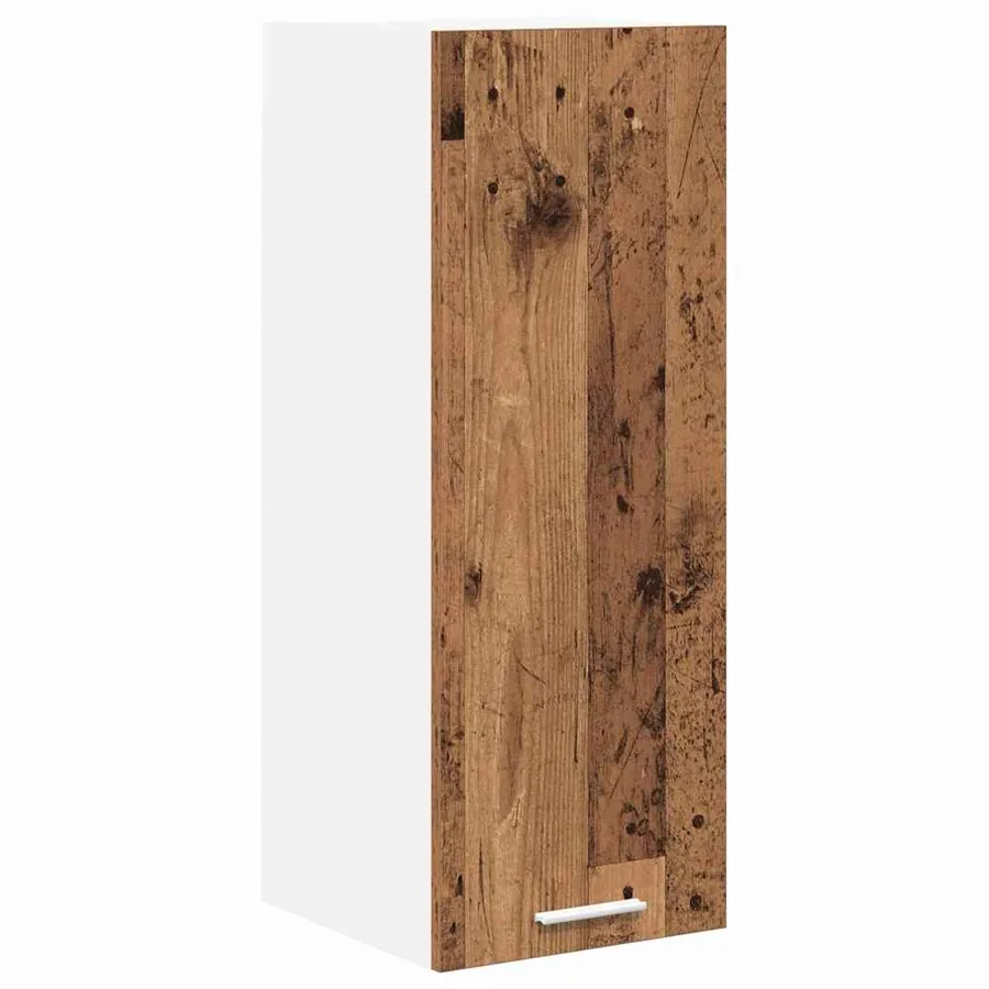 Armoire suspendue 2 pcs Bois ancien et Blanc 30 x 31 x 80 cm - 6