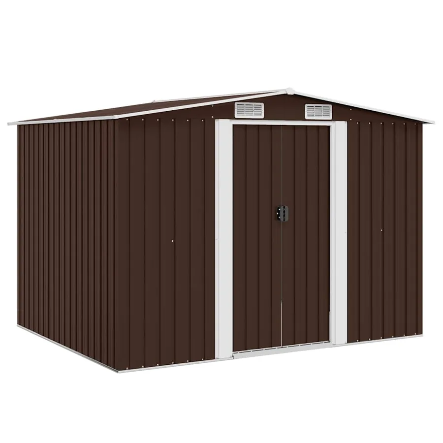 Abri de stockage pour jardin Marron 257x205x178 cm Acier
