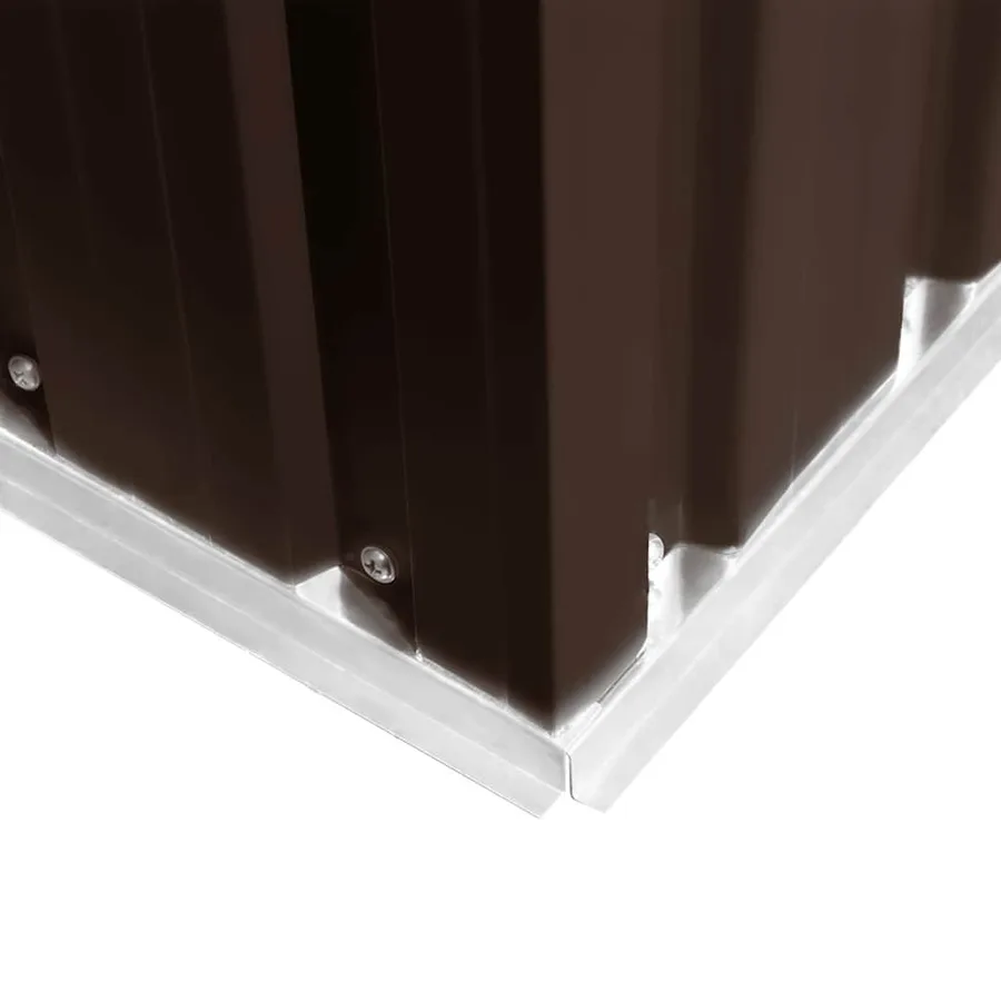 Abri de stockage pour jardin Marron 257x205x178 cm Acier - 7