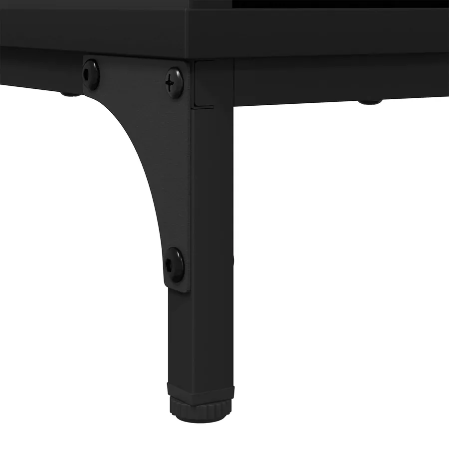 Buffet Noir 69,5 x 33 x 82 cm Bois d'ingénierie - 8