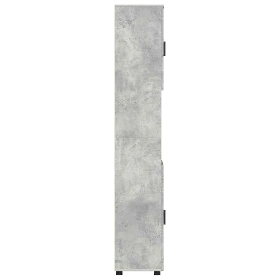 Cabinet de salle de bain avec porte Gris béton 30 x 35 x 192 cm - 7