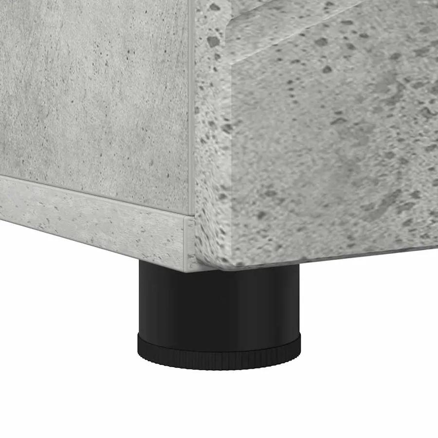 Cabinet de salle de bain avec porte Gris béton 30 x 35 x 192 cm - 9