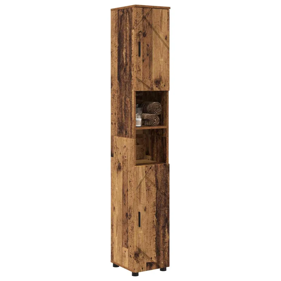 Cabinet de salle de bain Bois Ancien 30 x 35 x 192 cm - 3