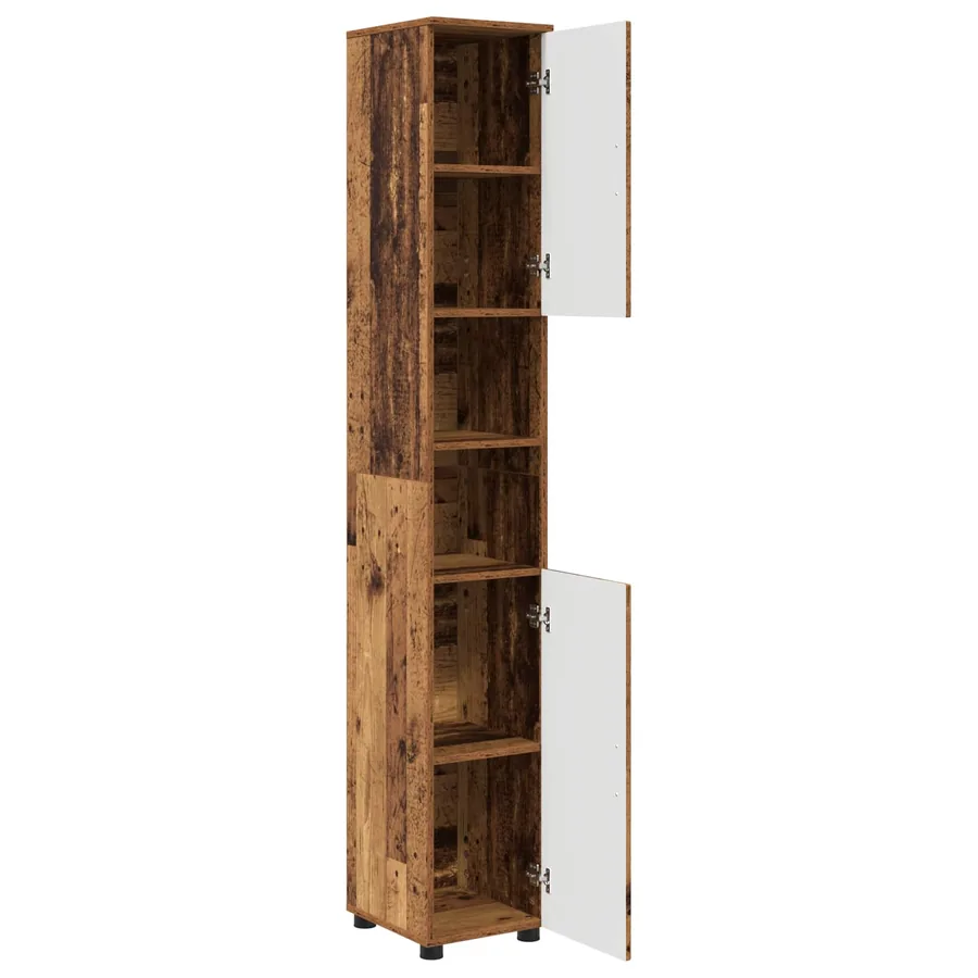 Cabinet de salle de bain Bois Ancien 30 x 35 x 192 cm - 5