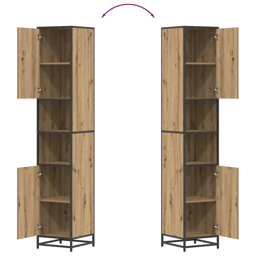 Ensemble de mobilier de salle de bain 4 pc Chêne artisanal - 16