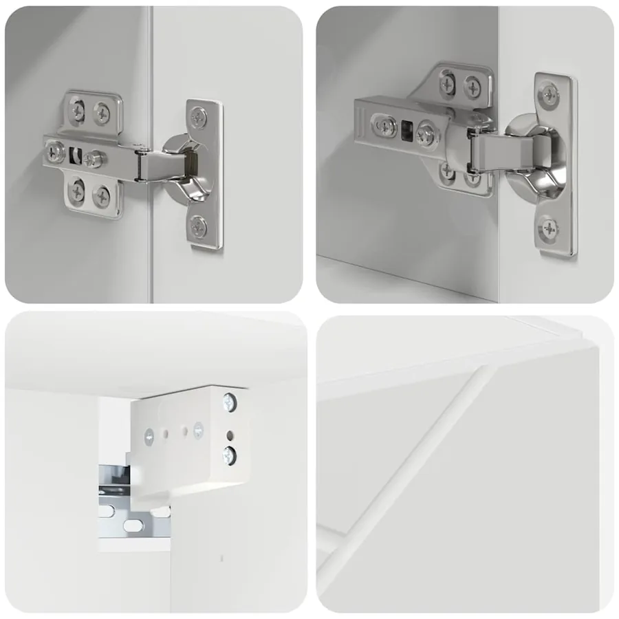 Ensemble de mobilier de salle de bain avec tiroir 5 pcs Blanc - 11