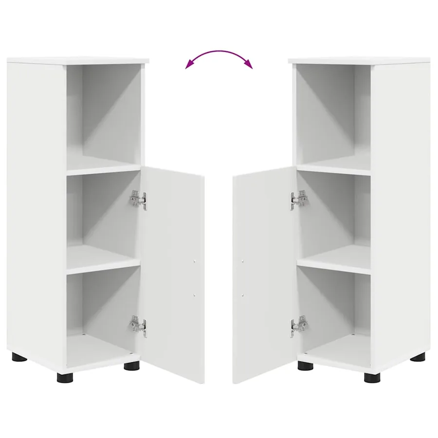 Ensemble de mobilier de salle de bain avec tiroir 5 pcs Blanc - 15
