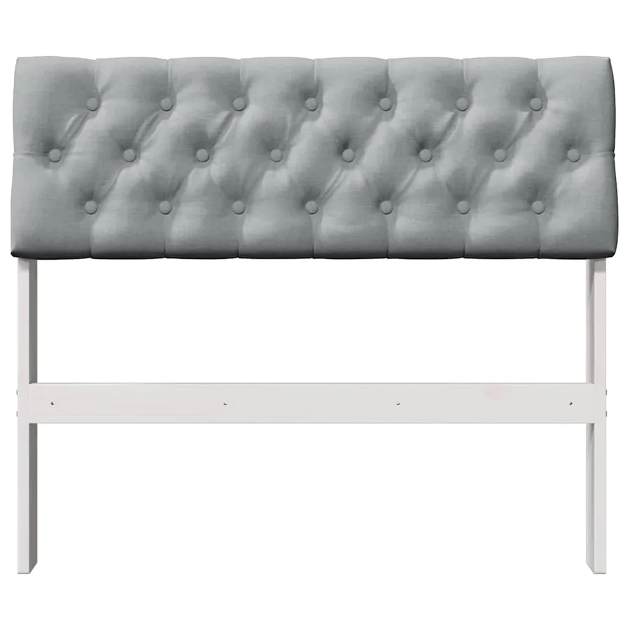 Tête de lit capitonnée Gris clair 90 cm Pin massif - 4