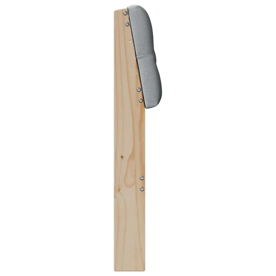 Tête de lit capitonnée Gris clair 135 cm Pin massif - 5
