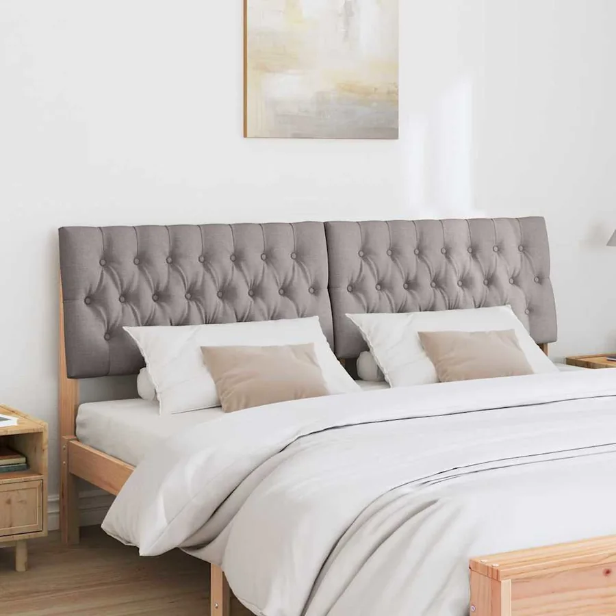 Tête de lit capitonnée Taupe 180 cm Pin massif - 3
