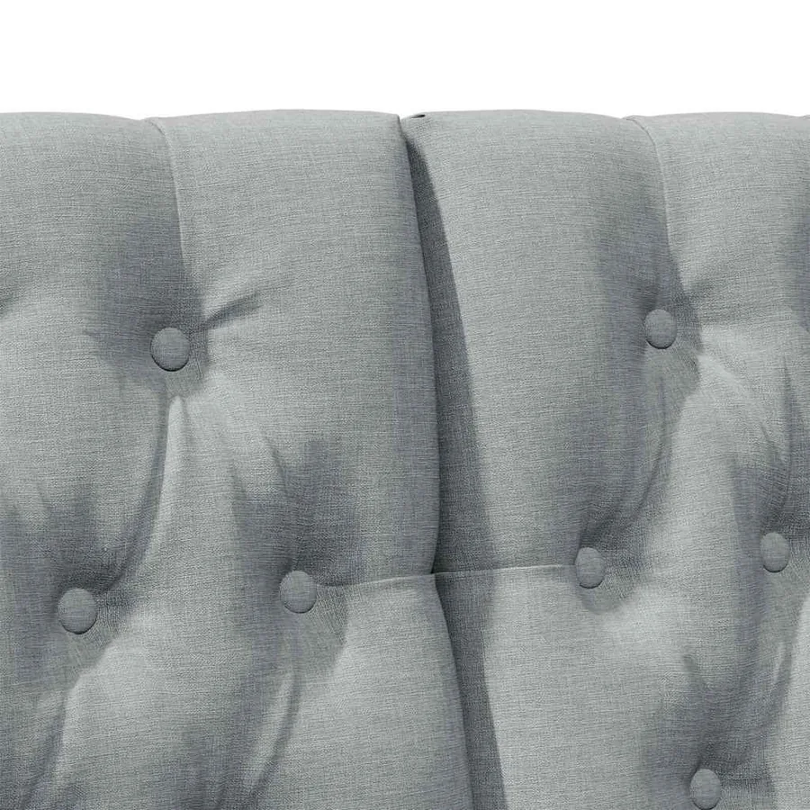 Tête de lit capitonnée Gris clair 135 cm Pin massif - 7