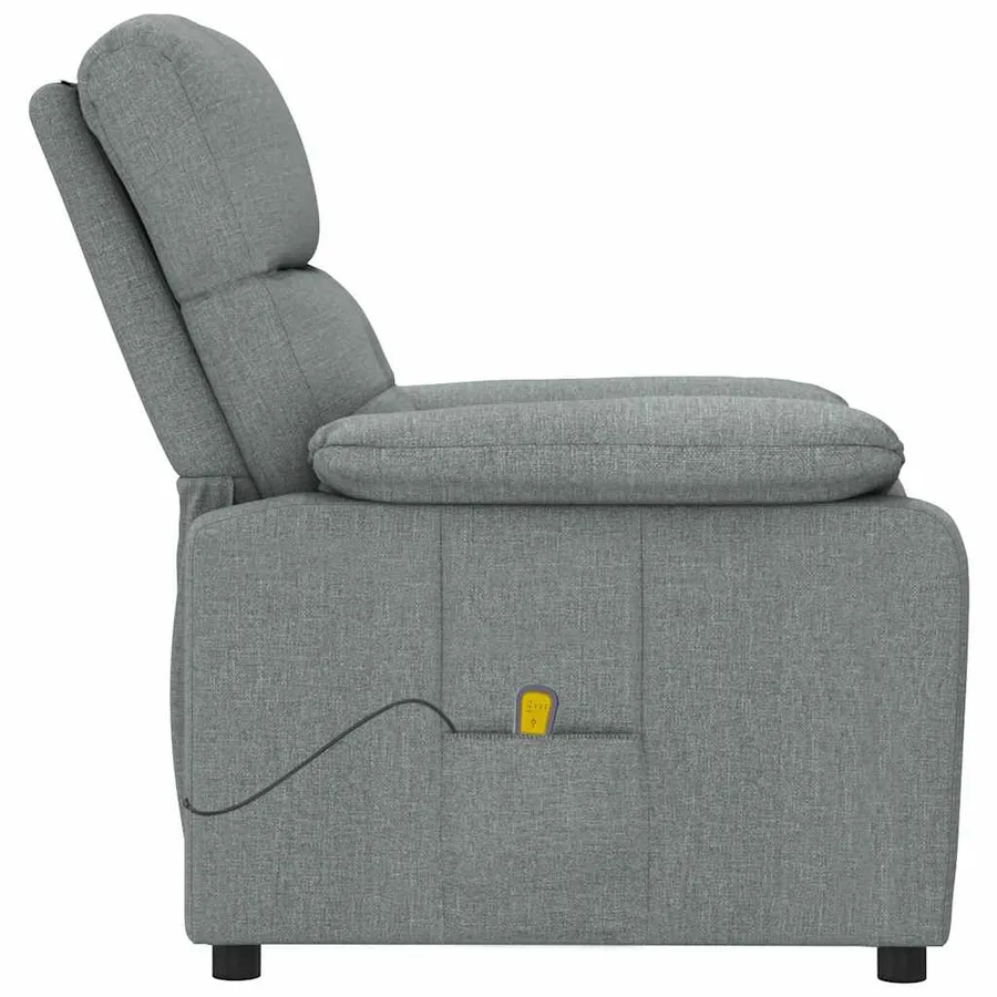 Massage Armchair Dark Grey Fabric - 4