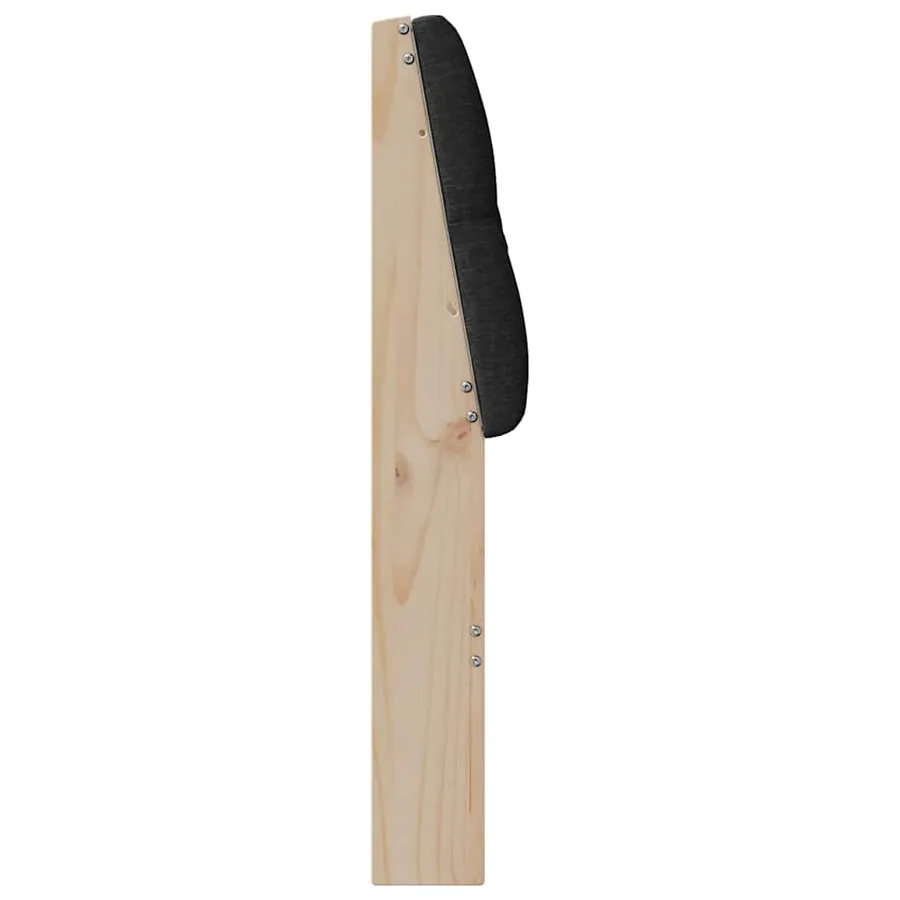 Tête de lit capitonnée Noir 75 cm Pin massif - 5