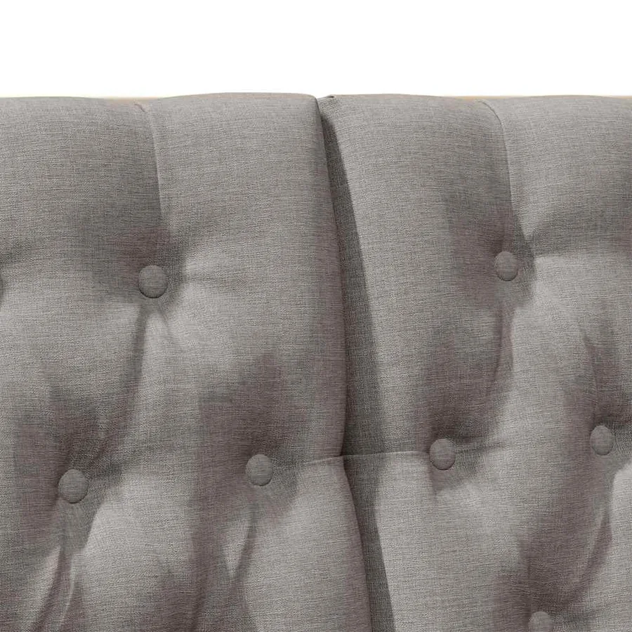 Tête de lit capitonnée Taupe 120 cm Pin massif - 7