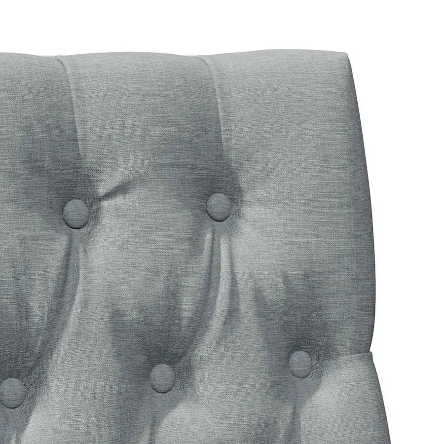 Tête de lit capitonnée Gris clair 90 cm Pin massif - 7
