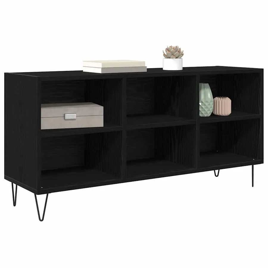 Meuble TV Chêne noir 103,5 x 30 x 50 cm Bois d'ingénierie - 3