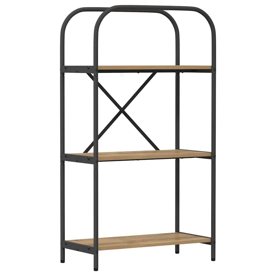 Étagère 3 niveaux 60 x 30 x 109 cm Bois d'ingénierie - 2