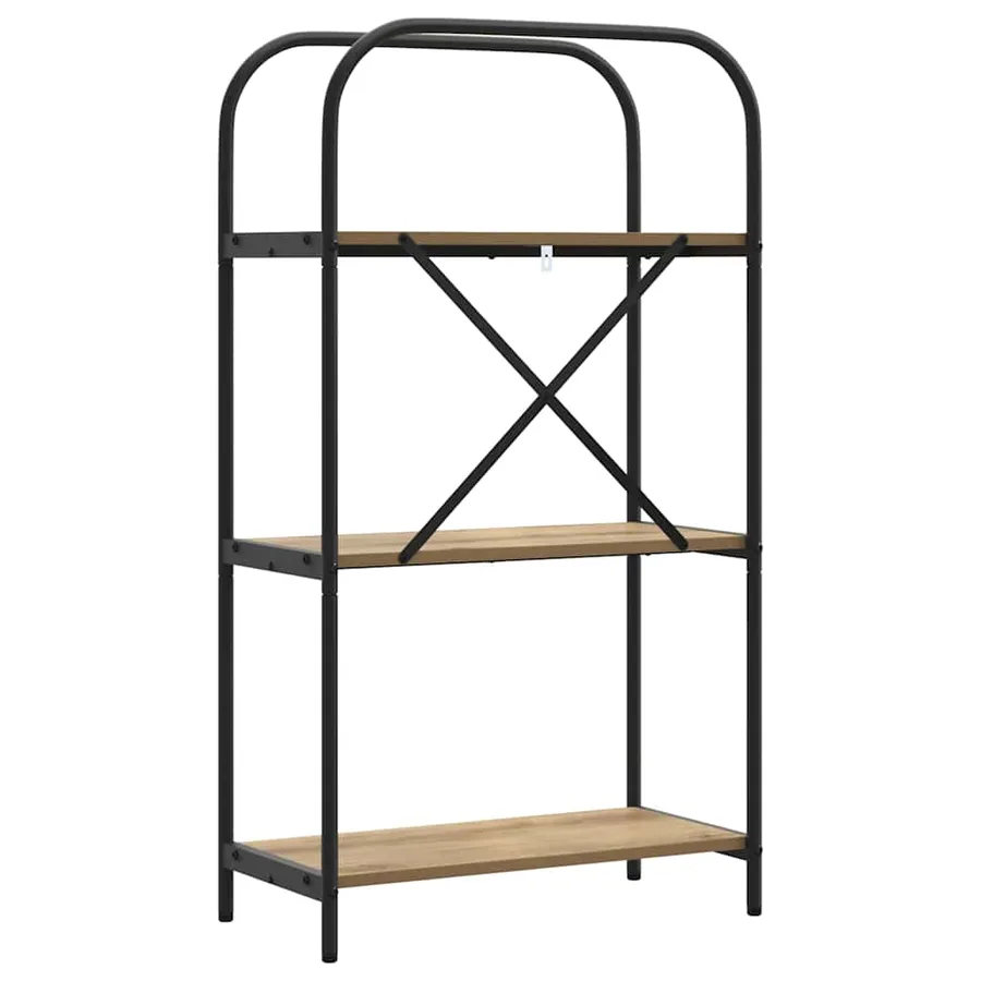 Étagère 3 niveaux 60 x 30 x 109 cm Bois d'ingénierie - 7