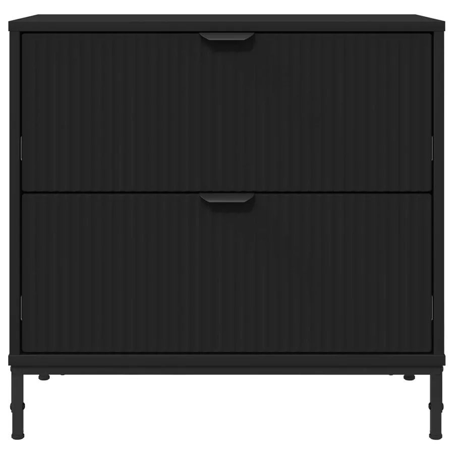 Table de chevet Noir 63,5 x 36 x 61 cm Bois d'ingénierie - 6