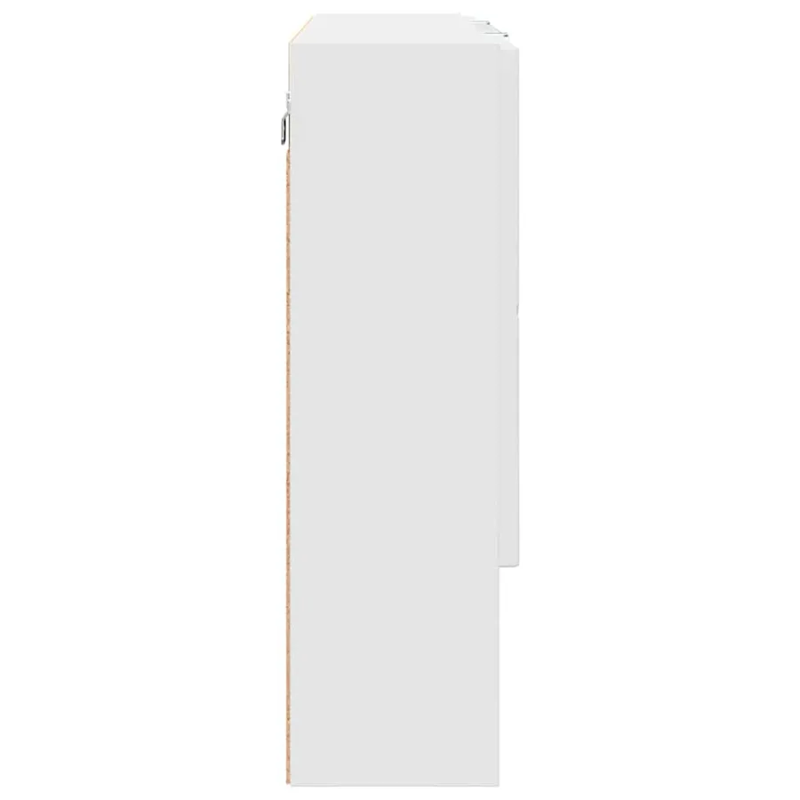 Armoire Miroir Blanc 80 x 17 x 55 cm Bois d'ingénierie - 7