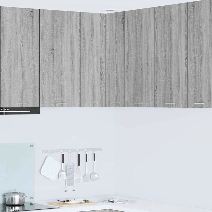 Armoire suspendue Gris Sonoma et Blanc 57 x 57 x 80 cm