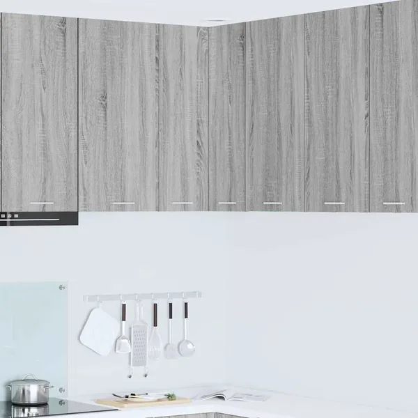 Armoire suspendue Gris Sonoma et Blanc 57 x 57 x 80 cm