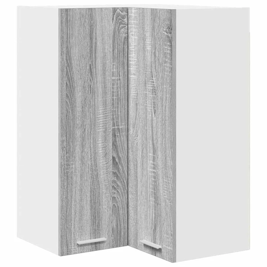 Armoire suspendue Gris Sonoma et Blanc 57 x 57 x 80 cm - 2